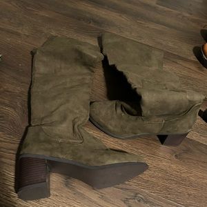 Suede Knee Boots - Size 8.5